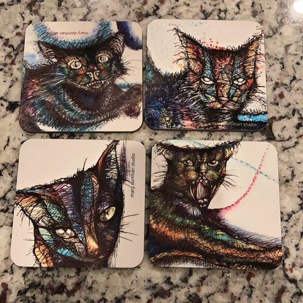 Feline coasters